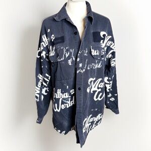 Unisex‎ Martha’s World Black & White Graphic Jacket | Medium